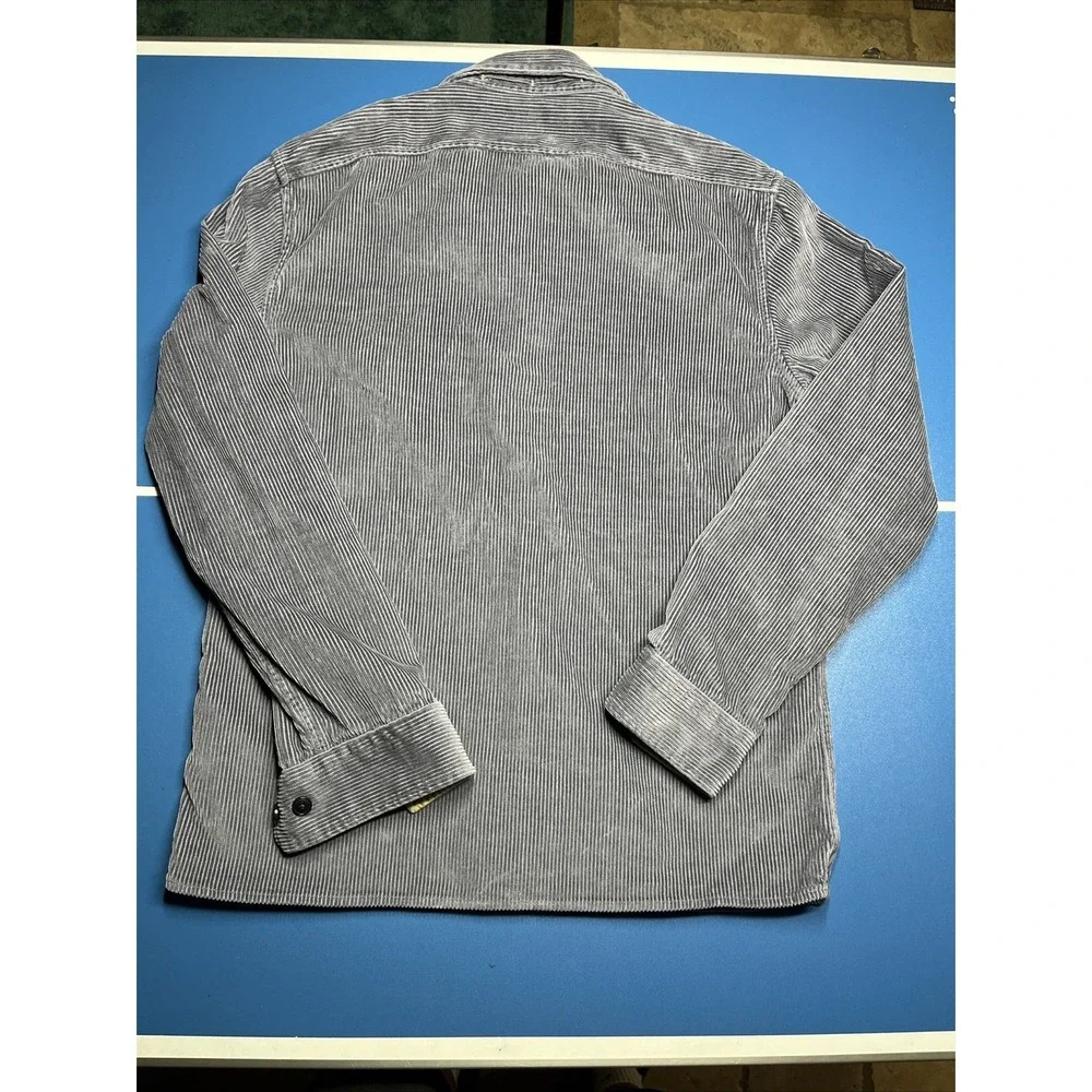 Banana Republic Men's Blue‎ Gray Button-Up Shirt, Size M Organic Cotton Nice!